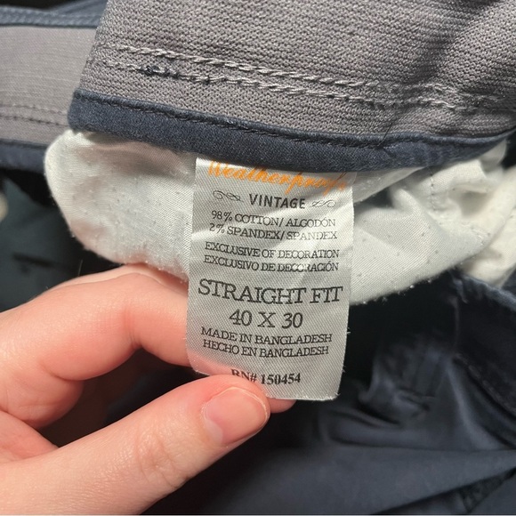 Weatherproof Vintage Men's Navy blue Straight Fit Pants size 40x30 - Picture 5 of 5